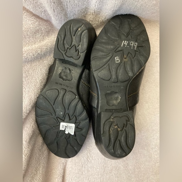Born Clogs Slip-on Black Leather Size 9 - Picture 4 of 5